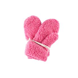 Muffole in lana di pecora per bambini rosa