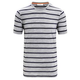 Maglietta da uomo Merino Blend Wave SS Tee Stripe Icebreaker Metro