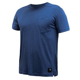 T-shirt da uomo Sensor Merino Air Traveller blu scuro