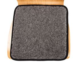 cuscino da sedia in lana di pecora grigio scuro