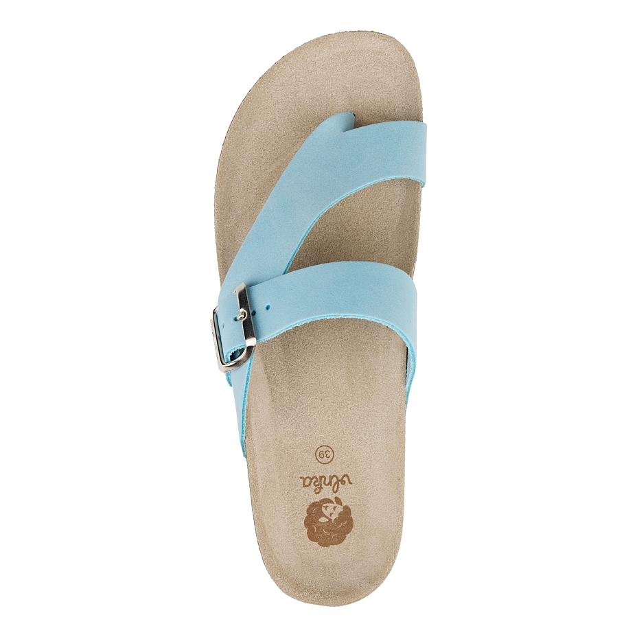 Scarpe anatomiche slip-on da donna blu in sughero Vanda