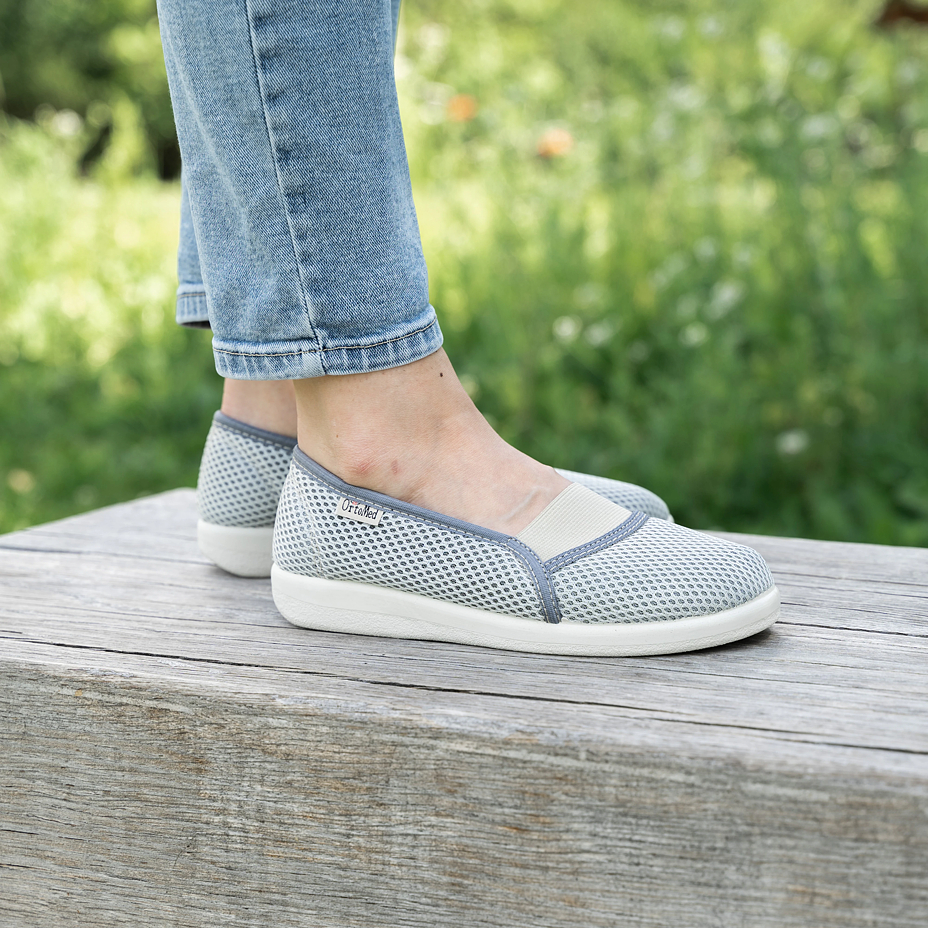 Ballerine comfort da donna grigie