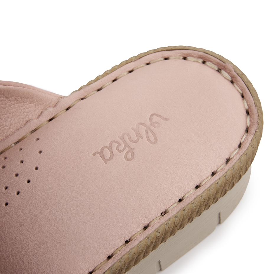 Ciabatte da donna in pelle Brigita rosa