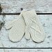 Muffole in lana Merino fatte a mano colore naturale